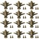 thumbnail image 1 of 12 piezas de patas protectoras de esquina, pata de esquina de metal decorativa, patas de caja de almacenamiento antiguas, patas de muebles, con tornillos, para decoración de caja de madera en relieve, 1 of 5