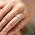 thumbnail image 3 of Bagues de Fiançailles pour Hommes Couples Occidentaux Bagues de Mariage Rondes en Caoutchouc, 3 of 4