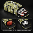 A-floral Green Sports Duffel Backpack with Laptop Compartment and Shoe ...