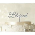 thumbnail image 1 of Monogram Cake Topper Personalized Glitter Silver Cake Topper Color Option Available 5-7 Inches Wide, 1 of 1