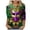 #2-Multicolor, variant on Patlollav Women St. Patrick's Day Tops Round Neck Long Sleeve Sweatshirt Blouse S-5XL