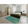 thumbnail image 5 of Ahgly Company Machine Washable Indoor Rectangle Transitional Mint Green Area Rugs, 2' x 5', 5 of 7