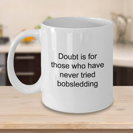 

Bobsledding Mug Ceramic Coffee Cup Winter Sportsmen Sportswomen Bobsledders