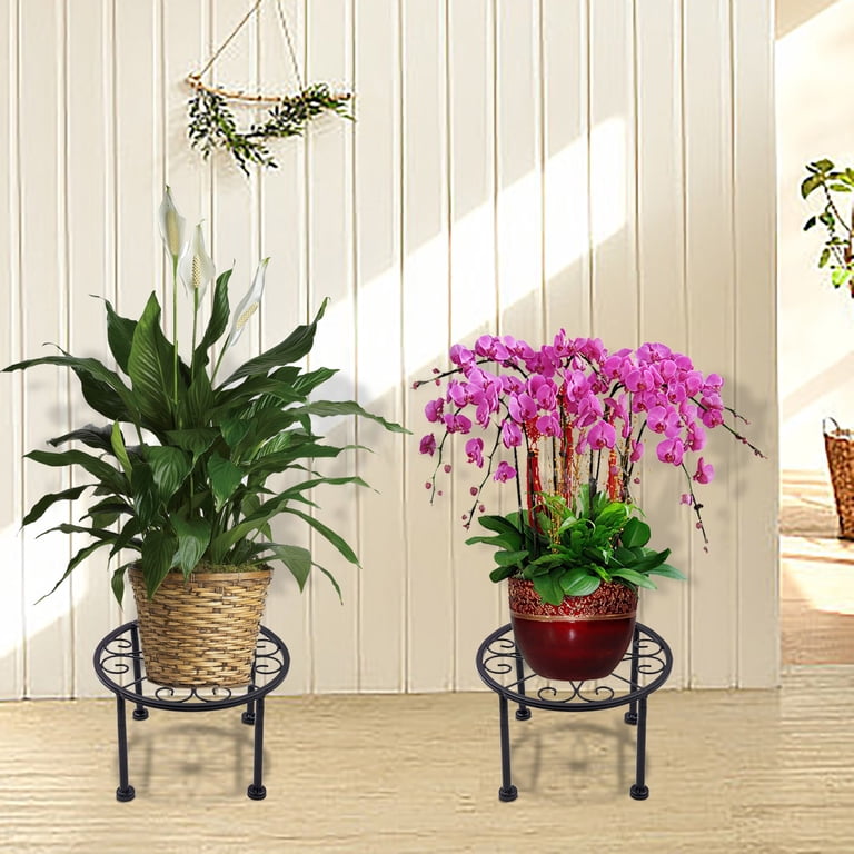 Iron Plant Stand - Heavy Duty 300lb Capacity Flower Pot Holder