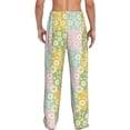 thumbnail image 3 of Goofa Daisies Flowers Printed Soft Pajama Pants for Men, Wide Leg Comfy Casual Lounge Yoga Pants-Medium, 3 of 9