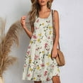 thumbnail image 3 of JULMCOMO Summer Dresses for Women 2025 Trendy Sleeveless Mini Dress Floral Print Crew Neck Summer Tiered Beach Wear Casual Flowy Boho Dresses, 3 of 7
