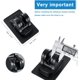 thumbnail image 5 of Con ángulo ajustable (45 °), soporte para cabezal de ducha sin perforación, clip para cabezal de ducha para baño de hotel, 2PCS Black.8*12cm TUNC Sencillez, 5 of 5