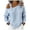 Light Blue, variant on COMVALUE Women's Basic Summer Clothes Spring Long Sleeve Shirts | shirt women,Metal Buckle Soft Linen Fabric Tops Daily Casual Loose Blouse (Pink, L)