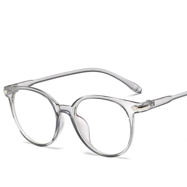 Anti azul radiación Retro transparente marco redondo óptico mujeres hombres gafas marco