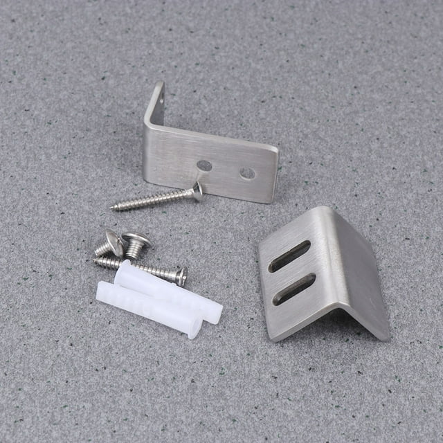 Minkissy Guide de Porte de Grange Style Moderne Lot de 1 Acier Inoxydable Argenté pour Installation de Porte