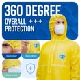 thumbnail image 2 of Bata de protección médica desechable Medtecs Hazmat Suit, 2 of 6