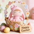 thumbnail image 3 of Gloveleya Soft Pink Rabbit Doll Baby Girl Gifts Long Ear Bunny Costume Plush Dolls Plush Figure Toy 12 inches, 3 of 23