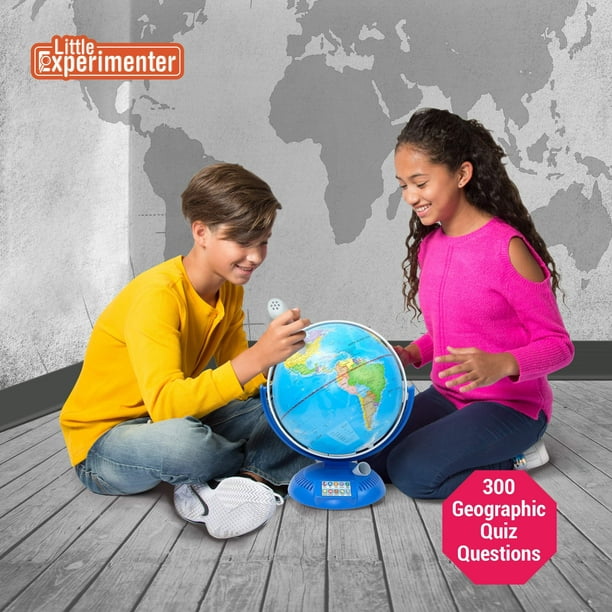 Little Experimenter Talking Globe - Globe interactif pour enfants apprenant  avec Smart Pen - Globe terrestre éducatif pour enfants avec cartes  interactives 9 