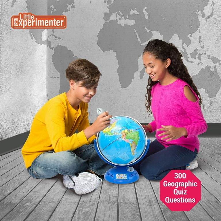 Little Experimenter Talking Globe - Interactive Globe for Kids Learning  with Smart Pen - Educational World Globe for Children with Interactive Maps  –