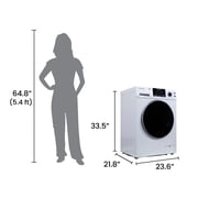 Equator All-in-One 4600 Washer Dryer Combo, Ventless/Vented, Pet Cycle, 1.62 cu.ft / 15 lbs, 110V, White