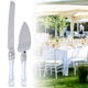thumbnail image 3 of Juego de espátula y cuchillo de boda simple, pala para pastel de fiesta de cumpleaños, cocina y hogar (mango de cristal sintético), 3 of 8