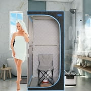 Cheelom Home Sauna,Portable Full Body Steam Sauna Tent Box Spa With Sauna black