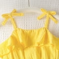 thumbnail image 5 of CAUYDY Toddler Girl Clothes Baby Summer Outfits Sleeveless Halter Top Ruffle Short Set Cute for Kids 1T-6T Clothes Girls (Sizes 3-4 Years,H03-Yellow), 5 of 9