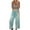 Light Blue jumpsuits for women, variant on Wycnly Womens Jumpsuits Summer Beach Fashion Loose Wide Leg Strap Jumpsuits with Pocket Trendy Marbled Print Crewneck Sleeveless Maxi Rompers for Women