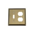 thumbnail image 1 of Nostalgic Warehouse 719743 Deco Switch Plate with Toggle and Outlet, Antique Brass, 1 of 3
