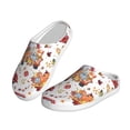thumbnail image 2 of Daiia Watercolor Fall Print Women’s Fuzzy Slippers Memory Foam Lightweight House Shoes Cozy Loafer Flannel House Shoes-44/45, 2 of 7
