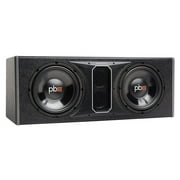 PowerBass Dual 10" 1000W Loaded Subwoofer Enclosure, SVC 4 Ohm