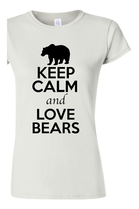 Junior Keep Calm And Love Bears Panda Animal Lover T-Shirt Tee