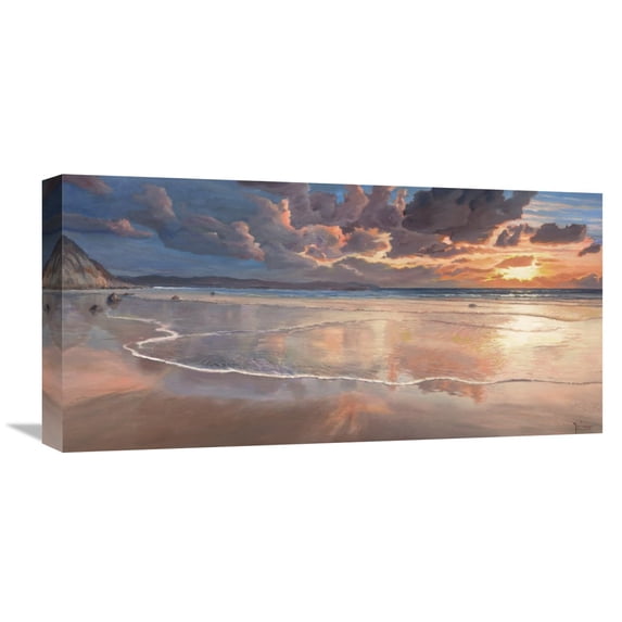 Global Gallery Adriano Galasso,'Alba sul mare' Stretched Canvas Artwork