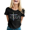 thumbnail image 2 of Easter T Shirts for Women Short Sleeve Crewneck Christian Bible Verse Risen Indeed Graphic Tees, 2 of 4