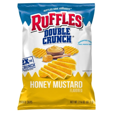 Ruffles Double Crunch Honey Mustard Flavored Potato Chips, 2 3/8 oz