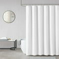 thumbnail image 2 of Madison Park Metro Rideau de Douche Tissé en Polyester Blanc, 2 of 5