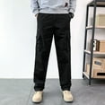 thumbnail image 6 of Hwmodou Men Pants Workout Mens Fashion Casual Loose Cotton Plus Size Pocket Lace Up Overall Sports Casual Clothes For Man, 6 of 6