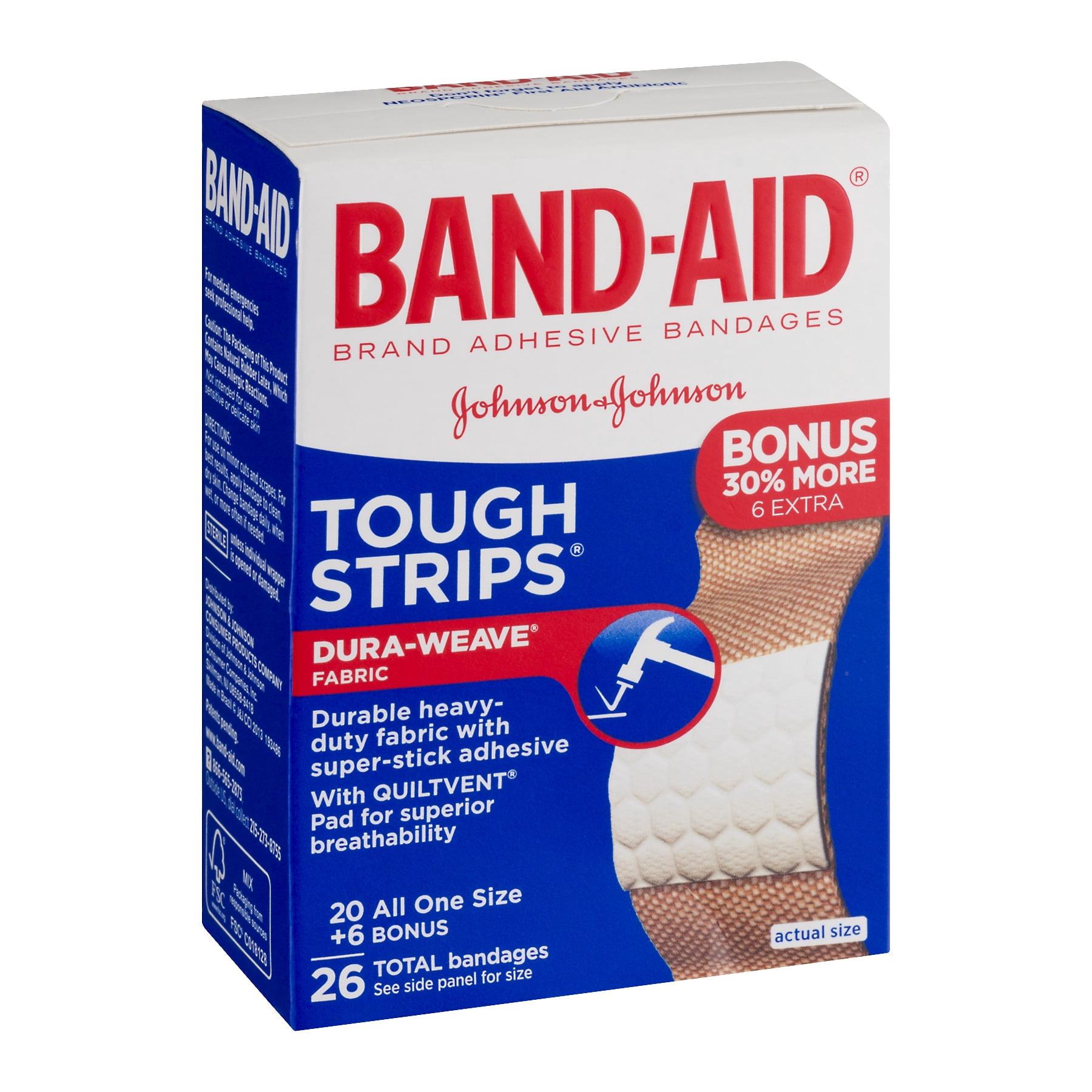 Band-Aid Tough Strips Bandages - 26 CT