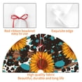 thumbnail image 4 of Lsque Vintage Sunflowes Print Christmas Tree Skirt, Tree Skirt with Ties or Velcro, Perfect for Holiday Decorations, Halloween, and New Year-30", 4 of 7