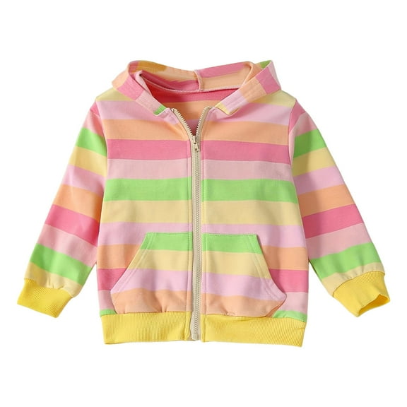 Povozer Girls Fleece Jacket for Kids Fall Winter Coat Zip up Girls Sweatshirt(Green,4-5T)