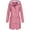 Pink, variant on LEAVINGSUO Solid Hooded Windproof Rain Coats (Women's XXL)