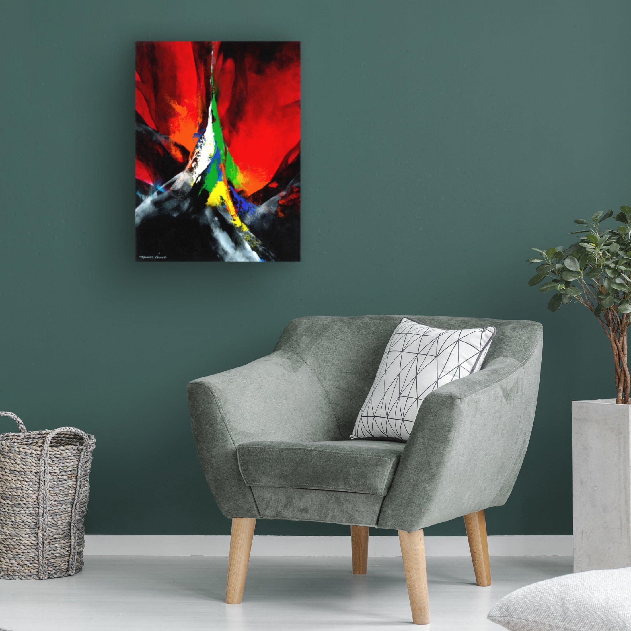 Canvas Wall Art - Thomas Leung 'Joyful II' Wall Art for Living Room, Bedroom, or Office Décor by Trademark Fine Art - 14 x 19 Inches
