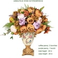 thumbnail image 5 of Vorkoi Vintage Artificial Peony Flowers Fake Silk Floral Arrangement Wedding Bouquet Home Office Decor, 5 of 6