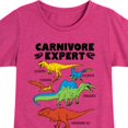 thumbnail image 3 of Instant Message - Dinosaur - Carnivore Expert - Toddler & Youth Girls Short Sleeve Graphic T-Shirt, 3 of 6