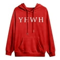 thumbnail image 5 of MHFRRA Sudadera con Capucha de Temática Cómoda para Un Jersey Informal, Ropa de Calle Suave, Ajuste Relajado, Suéter de Cuello Redondo con Diseño de Capucha Rojo, 5 of 5
