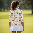 thumbnail image 4 of Garronmavis Horse Racing Rose Women's Golf Shirt and Sun Visor Hat Set Lightweight 3/4 Sleeve Golf Shirts Adjustable Fashion Baseball Golf Cap Suitable for Hot Weather Machine Washable, 4 of 7