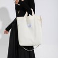 thumbnail image 1 of Bolso de mano de pana para mujer, bolso cruzado de moda, bolso de viaje de invierno (blanco), 1 of 8