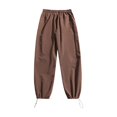 thumbnail image 5 of JTieacloth Mens Casual Stretch Chino Pant Men's Casual Pants Loose Fit Elastic Comfortable Summer Autumn Tapered Ankle Joggers For Daily Wear With Pure Color Design Brown, 5 of 5