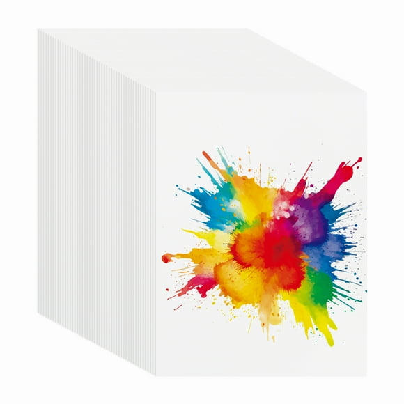 Uxcell 80 Sheets Cotton Watercolor Paper 140lb/300 GSM Hot Press Water 10.63x7.68 Inch