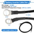 thumbnail image 3 of 1 Pc Cable de Inversor de Batería 10 AWG Gauge 7FT 3/8" Lug 5/16" Lug Cable de Batería Universal para Automóvil Vehículo Barco RV Solar Cobre Estañado Negro, 3 of 7