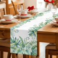 thumbnail image 5 of Palm Leaves Table Runner 70 Inches, Summer Watercolor Tropical Leaf Botanical Green Bed Runner Dresser Scarves Tabletop for Indoor Outdoor Parties/Ceremony/Banquet, 13" x 70", 5 of 9