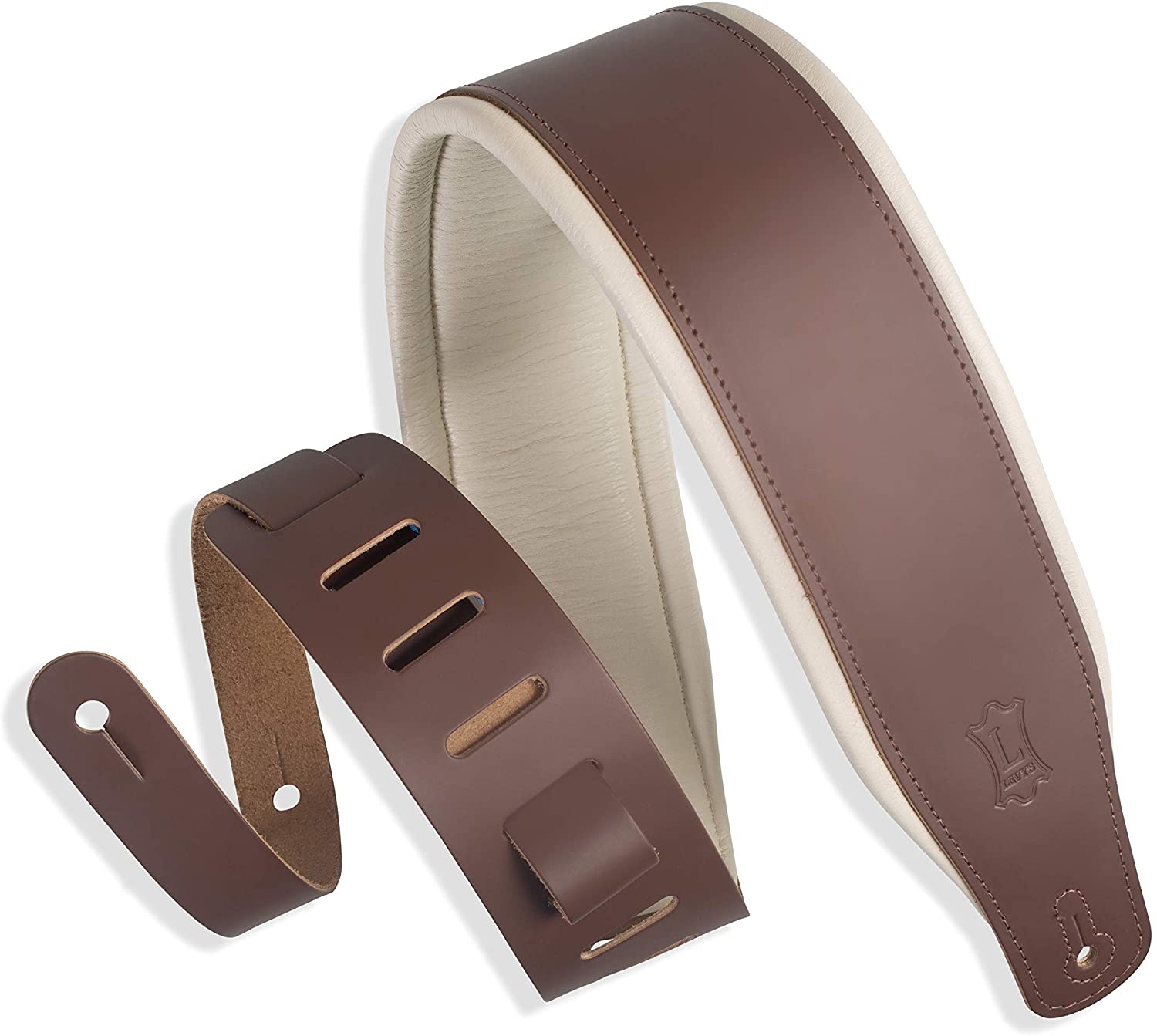 Levy's Leathers 3" Wide Leather Guitar Strap with Foam Padding and