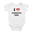 thumbnail image 1 of I Heart Carolina Dog Funny Baby Bodysuit, 1 of 5