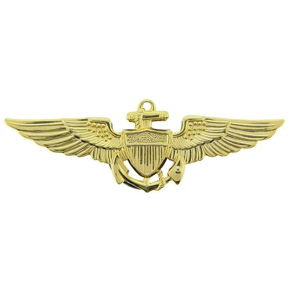 Eagle Emblems P16069 Wing Pin - USN & USMC, Aviator - Large - 2.75 in.