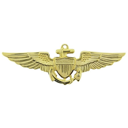 U.S. Navy & Marine Corps Aviator Pin Gold Plated 2 3/4